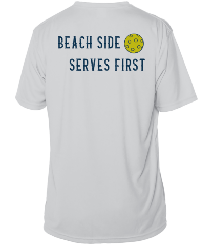 Southernmost Pickleball Beach Side Short Sleeve Performance Shirt serves first tee.