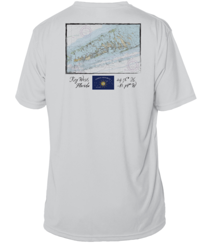 Shrimp Road Surf Co - Navigation Chart Sun Shirt - UV Crew Short Sleeve, suitable for outdoor activities.