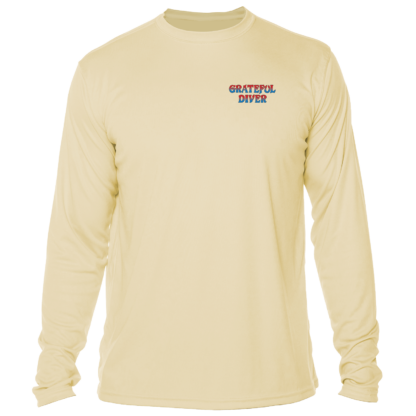 The Grateful Diver Underwater Jam UV Shirt in beige.