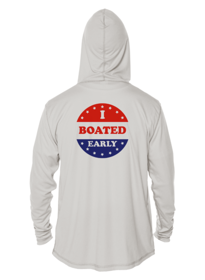 A Key West Sun Shirt - I Boated Early x 2 - UV Hoodie that says i'm boating early.