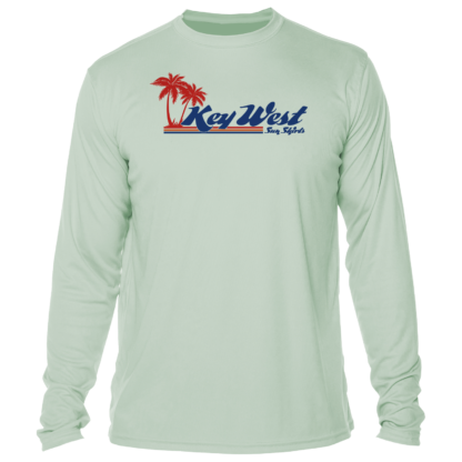 The Key West Sun Shirt - Retro Logo - UV Crew Long Sleeve with long sleeves.