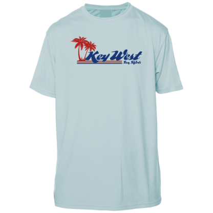 A Key West Sun Shirts - Retro Logo - UV Crew Short Sleeve rash guard.