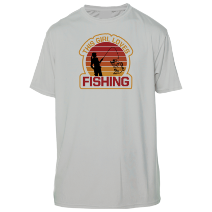 A gray t - shirt with the words fishing on it.