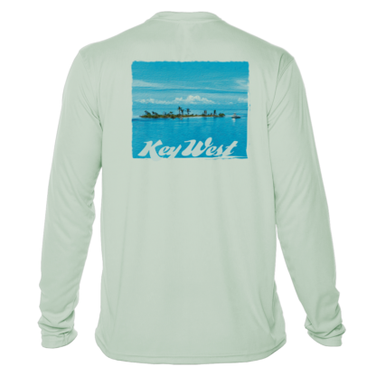 A long-sleeved UV shirt featuring the words Key West.