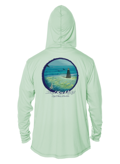 A men's green hoodie with a uv shirt.
