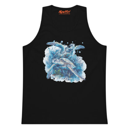 Key West Sun Shirts – Sea Turtles – Men’s Premium Tank Top - Image 2