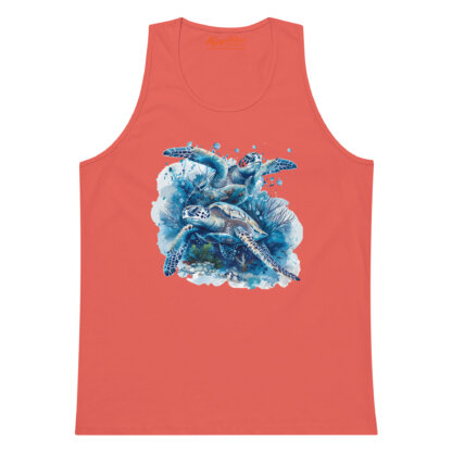 Key West Sun Shirts – Sea Turtles – Men’s Premium Tank Top - Image 14