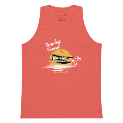 Key West Sun Shirts – Paradise Found with Seaplane – Men’s Premium Tank Top - Image 15