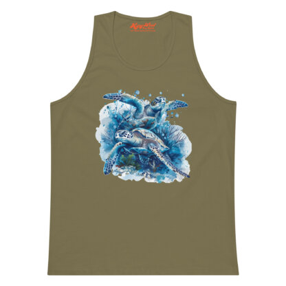 Key West Sun Shirts – Sea Turtles – Men’s Premium Tank Top - Image 12