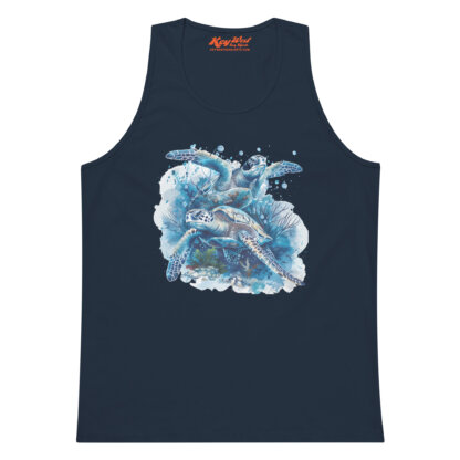 Key West Sun Shirts – Sea Turtles – Men’s Premium Tank Top - Image 8