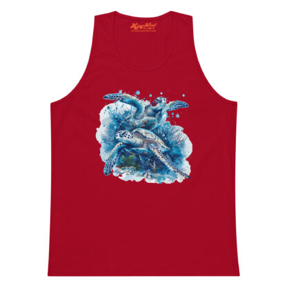 Key West Sun Shirts – Sea Turtles – Men’s Premium Tank Top - Image 6