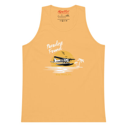 Key West Sun Shirts – Paradise Found with Seaplane – Men’s Premium Tank Top - Image 19