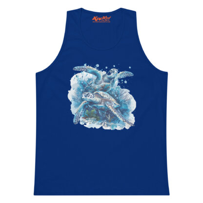 Key West Sun Shirts – Sea Turtles – Men’s Premium Tank Top - Image 4