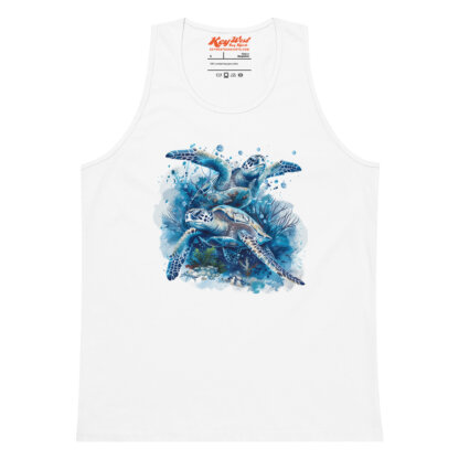 Key West Sun Shirts – Sea Turtles – Men’s Premium Tank Top - Image 23